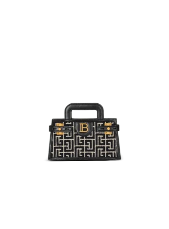 Borsa B-Buzz Small Top Handle in tela monogrammata e pelle