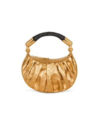 Borsa Ebene Mini in pelle lamé