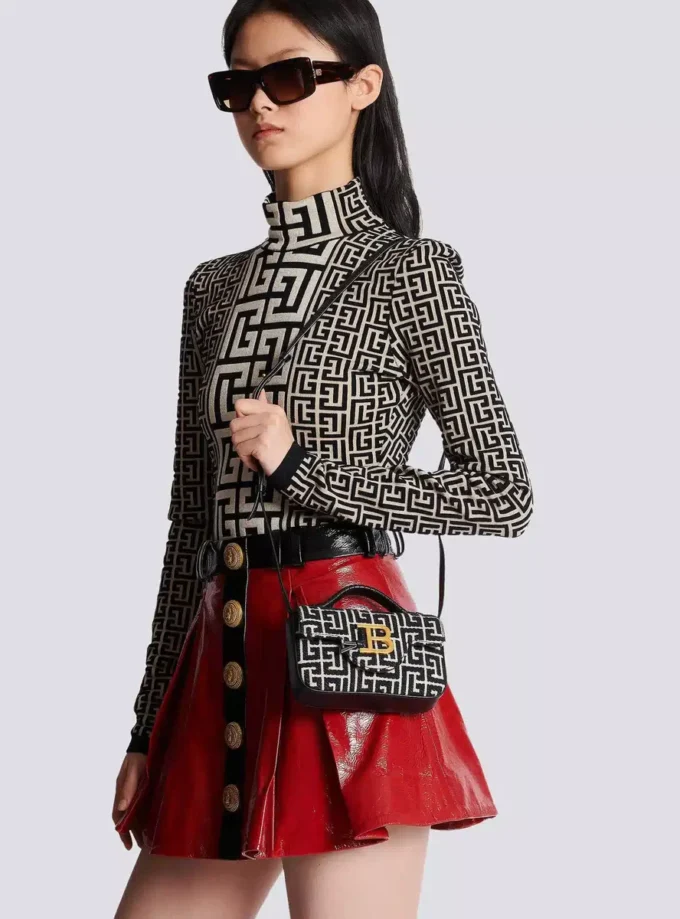 Borsa mini jacquard con monogramma B-Buzz