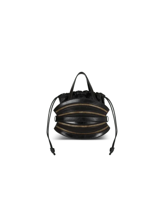 Borsa Mini Shuffle Zips in pelle di vitello Borsa Mini Shuffle Zips in pelle di vitello