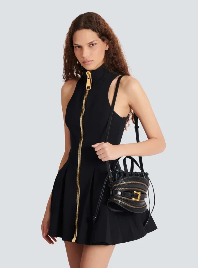 Borsa Mini Shuffle Zips in pelle di vitello Borsa Mini Shuffle Zips in pelle di vitello