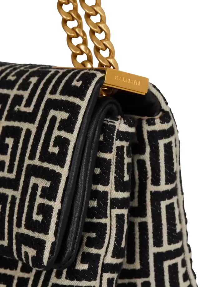 Borsa piccola morbida in tela con monogramma 1945 Borsa piccola morbida in tela con monogramma 1945