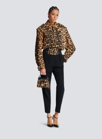 Borsa Pulse Vanity in pelle con stampa leopardata