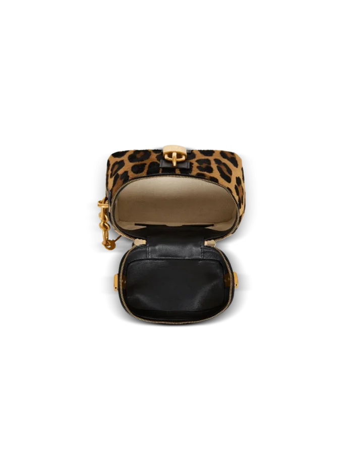 Borsa Pulse Vanity in pelle con stampa leopardata Borsa Pulse Vanity in pelle con stampa leopardata