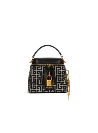 Borsa Pulse Vanity in tela jacquard monogrammata e pelle