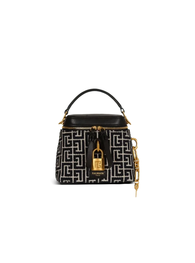 Borsa Pulse Vanity in tela jacquard monogrammata e pelle