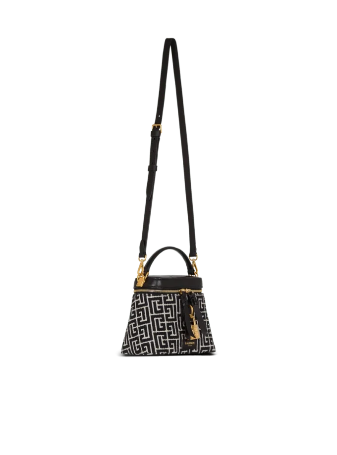 Borsa Pulse Vanity in tela jacquard monogrammata e pelle