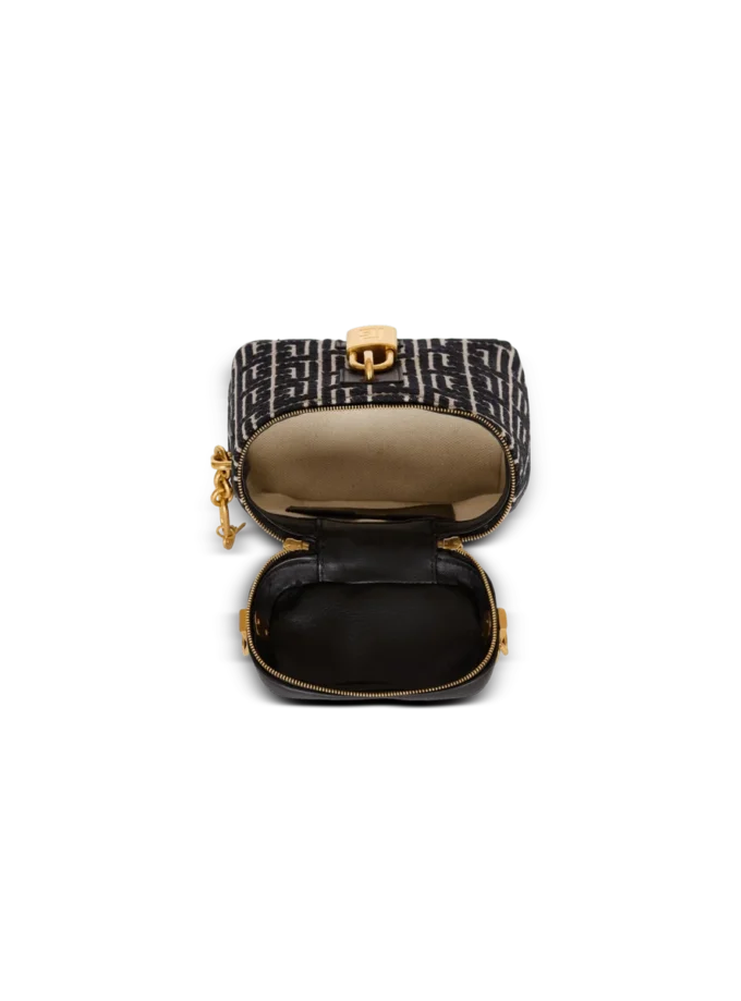 Borsa Pulse Vanity in tela jacquard monogrammata e pelle