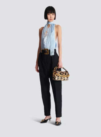 Borsa ricamata con motivo leopardato Sync Mini
