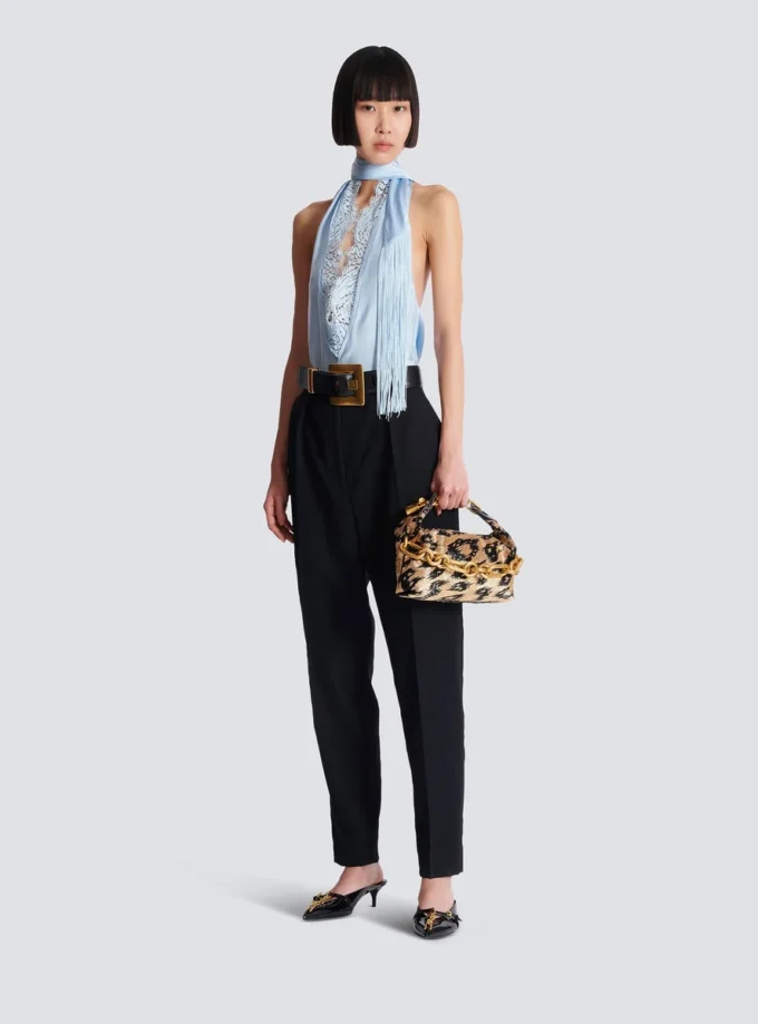 Borsa ricamata con motivo leopardato Sync Mini Borsa ricamata con motivo leopardato Sync Mini