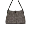 Borsa Shopper media in jacquard monogramma e pelle di vitello Borsa Shopper media in jacquard monogramma e pelle di vitello
