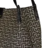 Borsa Shopper media in jacquard monogramma e pelle di vitello Borsa Shopper media in jacquard monogramma e pelle di vitello
