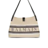 Borsa Shopper media in tela e pelle di vitello Borsa Shopper media in tela e pelle di vitello