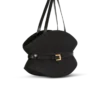 Borsa Shuffle Medium in pelle di vitello e rafia Borsa Shuffle Medium in pelle di vitello e rafia