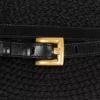 Borsa Shuffle Medium in pelle di vitello e rafia Borsa Shuffle Medium in pelle di vitello e rafia