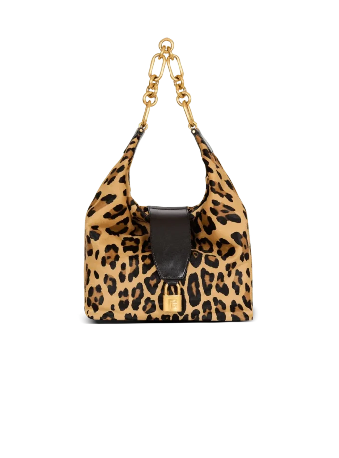 Borsa Sync Hobo in pelle con stampa leopardata Borsa Sync Hobo in pelle con stampa leopardata