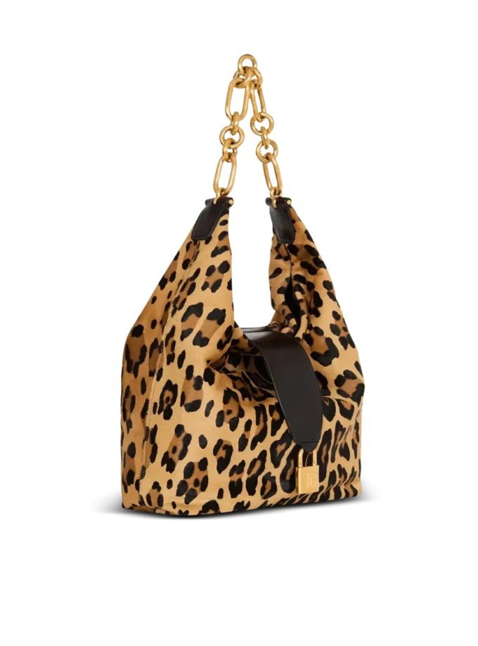 Borsa Sync Hobo in pelle con stampa leopardata Borsa Sync Hobo in pelle con stampa leopardata