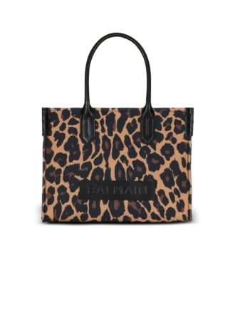 Borsa tote B-Army 36 con stampa leopardata