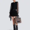 Borsa tote B-Army 36 con stampa leopardata Borsa tote B-Army 36 con stampa leopardata