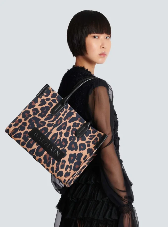Borsa tote B-Army 36 con stampa leopardata Borsa tote B-Army 36 con stampa leopardata