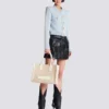 Borsa tote B-Army 36 in tela jacquard con monogramma e pelle Borsa tote B-Army 36 in tela jacquard con monogramma e pelle