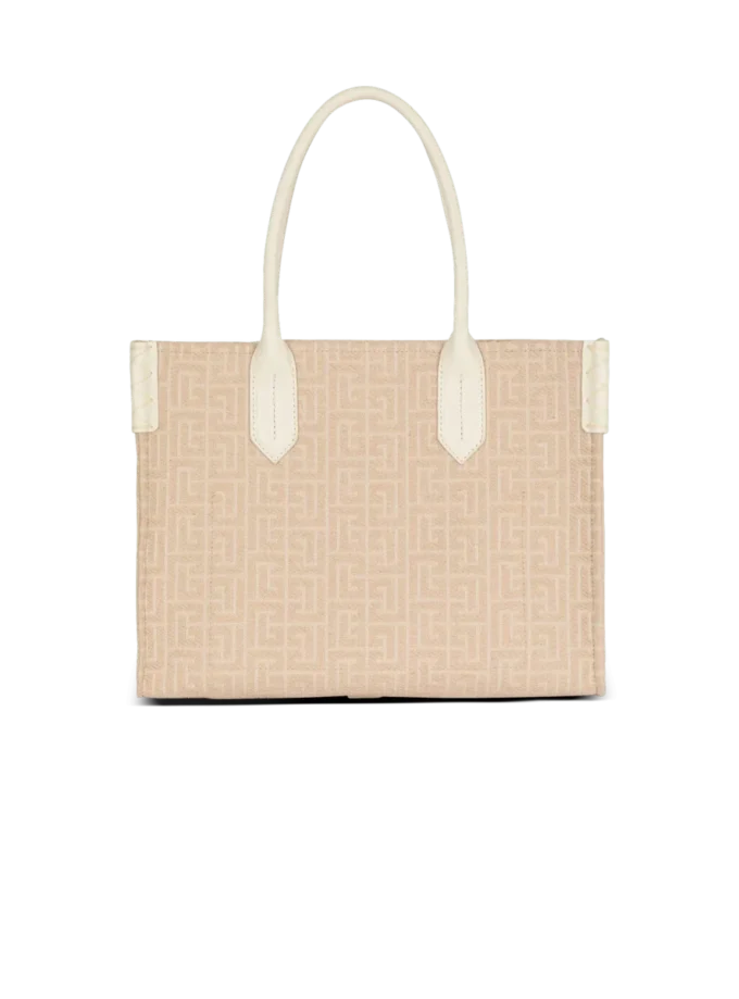 Borsa tote B-Army 36 in tela jacquard con monogramma e pelle Borsa tote B-Army 36 in tela jacquard con monogramma e pelle