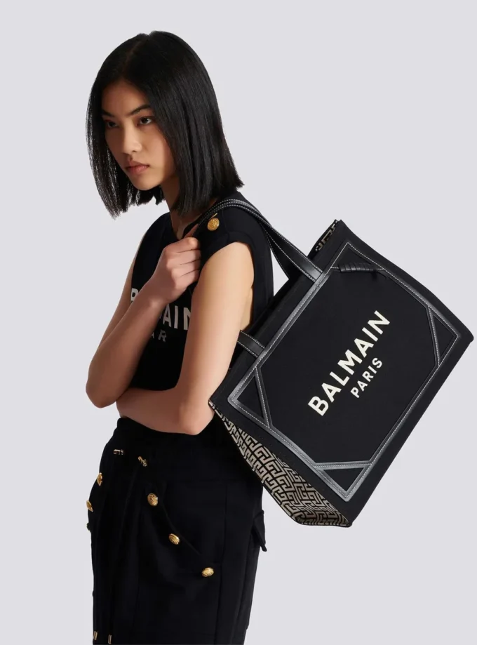 Borsa tote B-Army 42 in tela monogramma e pelle Borsa tote B-Army 42 in tela monogramma e pelle