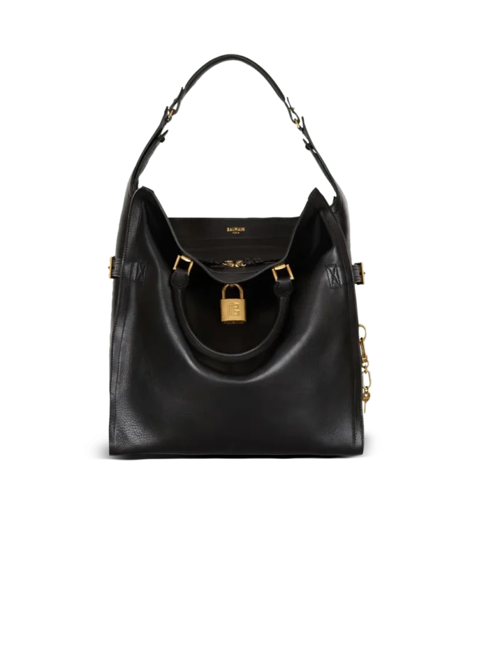 Borsa tote grande Pulse in pelle di vitello cerata Borsa tote grande Pulse in pelle di vitello cerata