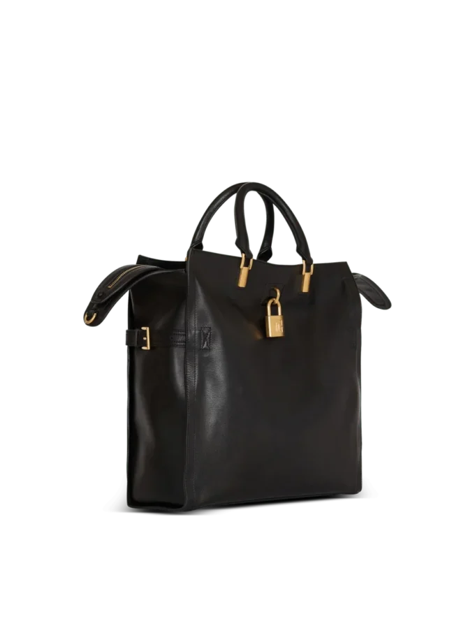 Borsa tote grande Pulse in pelle di vitello cerata Borsa tote grande Pulse in pelle di vitello cerata