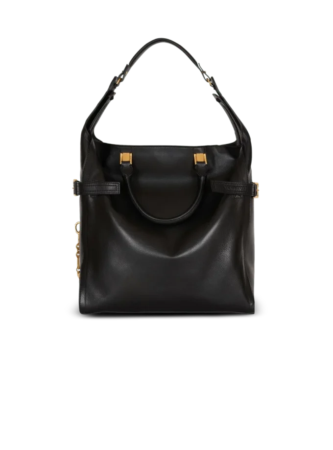 Borsa tote grande Pulse in pelle di vitello cerata Borsa tote grande Pulse in pelle di vitello cerata