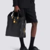 Borsa tote grande Pulse in pelle di vitello cerata Borsa tote grande Pulse in pelle di vitello cerata