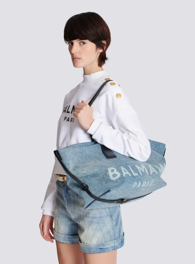 Borsa tote in denim Track Borsa tote in denim Track