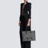 Borsa tote in jacquard con monogramma B-Army 42 e pelle Borsa tote in jacquard con monogramma B-Army 42 e pelle