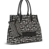 Borsa tote in jacquard con monogramma B-Army 42 e pelle Borsa tote in jacquard con monogramma B-Army 42 e pelle