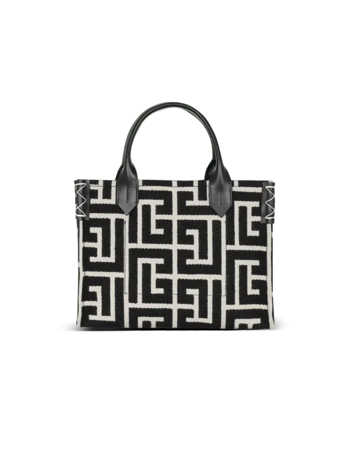 Borsa tote in jacquard con monogramma B-Army e pelle Borsa tote in jacquard con monogramma B-Army e pelle