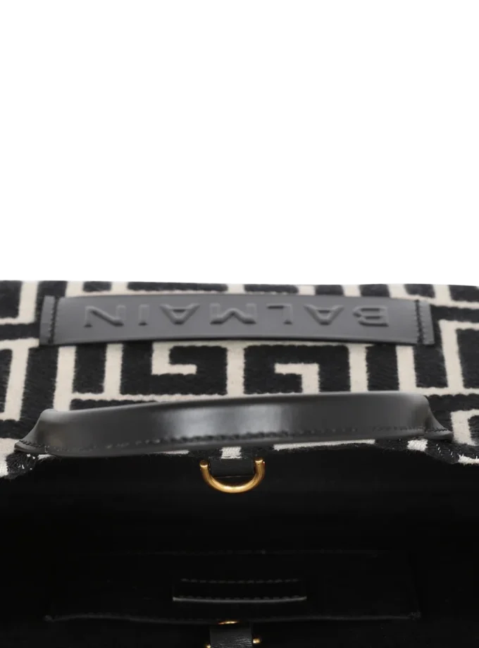 Borsa tote in jacquard con monogramma B-Army e pelle Borsa tote in jacquard con monogramma B-Army e pelle