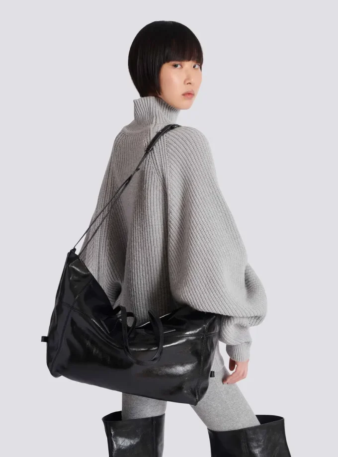Borsa tote in pelle di vitello Track Zips Borsa tote in pelle di vitello Track Zips