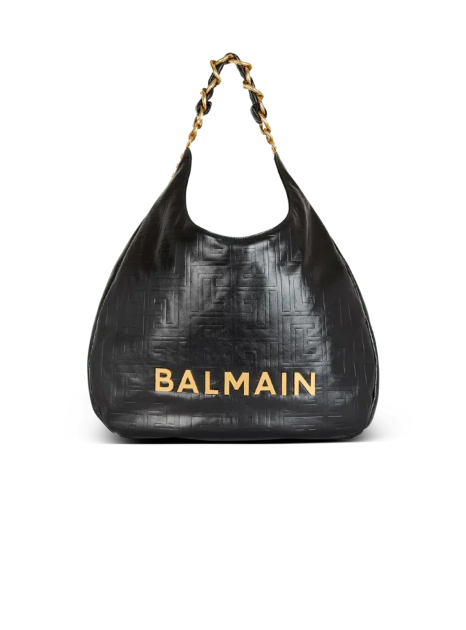 Borsa tote in pelle stropicciata 1945 Soft Hobo con monogramma Borsa tote in pelle stropicciata 1945 Soft Hobo con monogramma