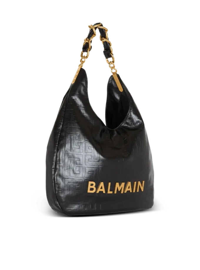 Borsa tote in pelle stropicciata 1945 Soft Hobo con monogramma Borsa tote in pelle stropicciata 1945 Soft Hobo con monogramma
