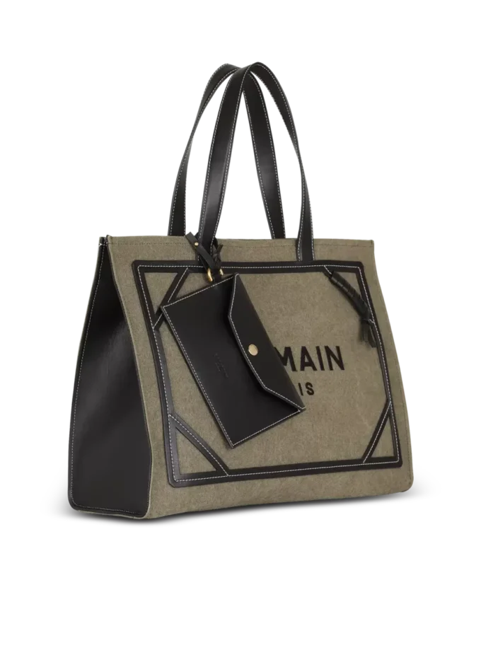 Borsa tote in tela B-Army 42 con dettagli in pelle Borsa tote in tela B-Army 42 con dettagli in pelle