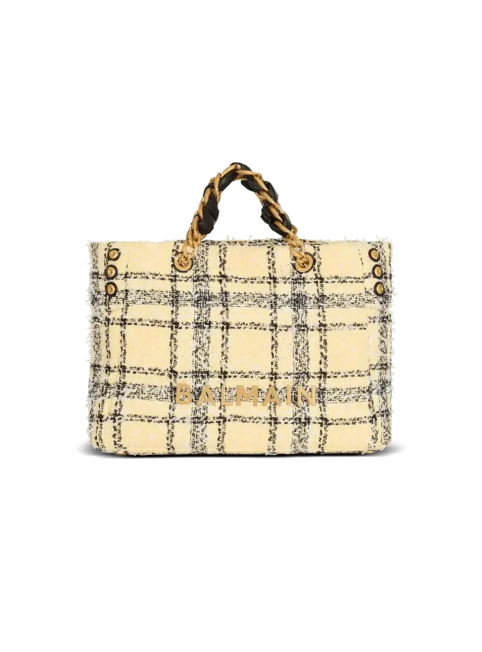 Borsa tote in tweed a quadri 1945 Borsa tote in tweed a quadri 1945