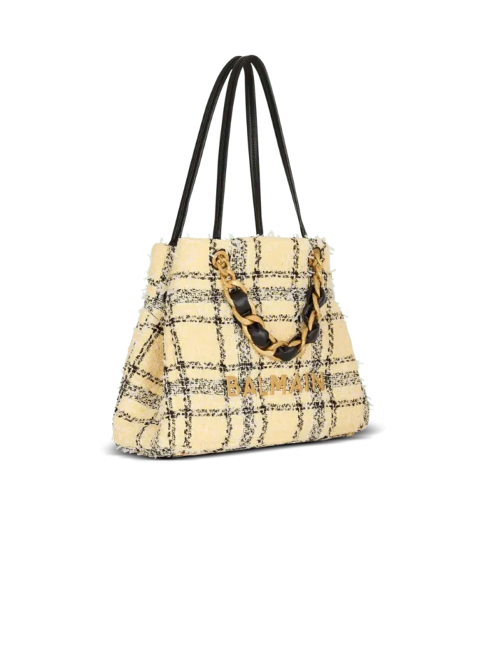 Borsa tote in tweed a quadri 1945 Borsa tote in tweed a quadri 1945