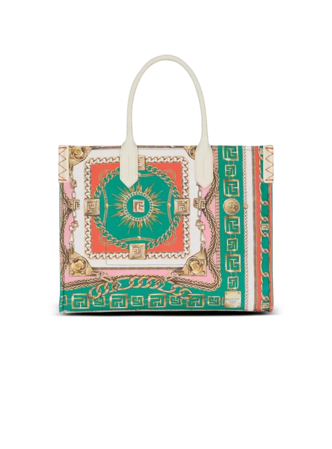 Borsa tote media B-Army in tela stampata Borsa tote media B-Army in tela stampata