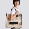 Borsa tote media B-Army in tela stampata Borsa tote media B-Army in tela stampata