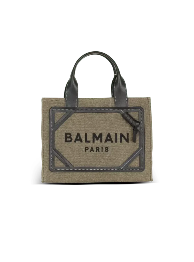 Borsa tote piccola B-Army in tela e pelle Borsa tote piccola B-Army in tela e pelle
