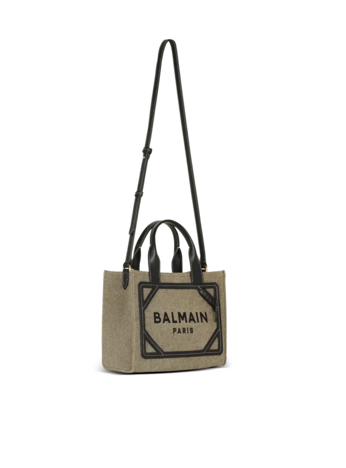 Borsa tote piccola B-Army in tela e pelle Borsa tote piccola B-Army in tela e pelle