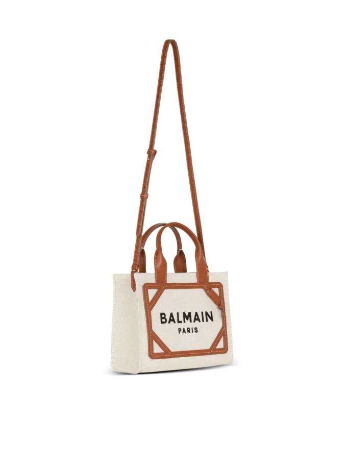 Borsa tote piccola B-Army in tela e pelle Borsa tote piccola B-Army in tela e pelle