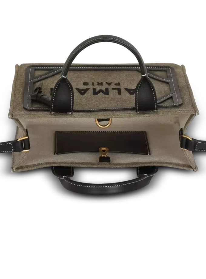 Borsa tote piccola B-Army in tela e pelle Borsa tote piccola B-Army in tela e pelle