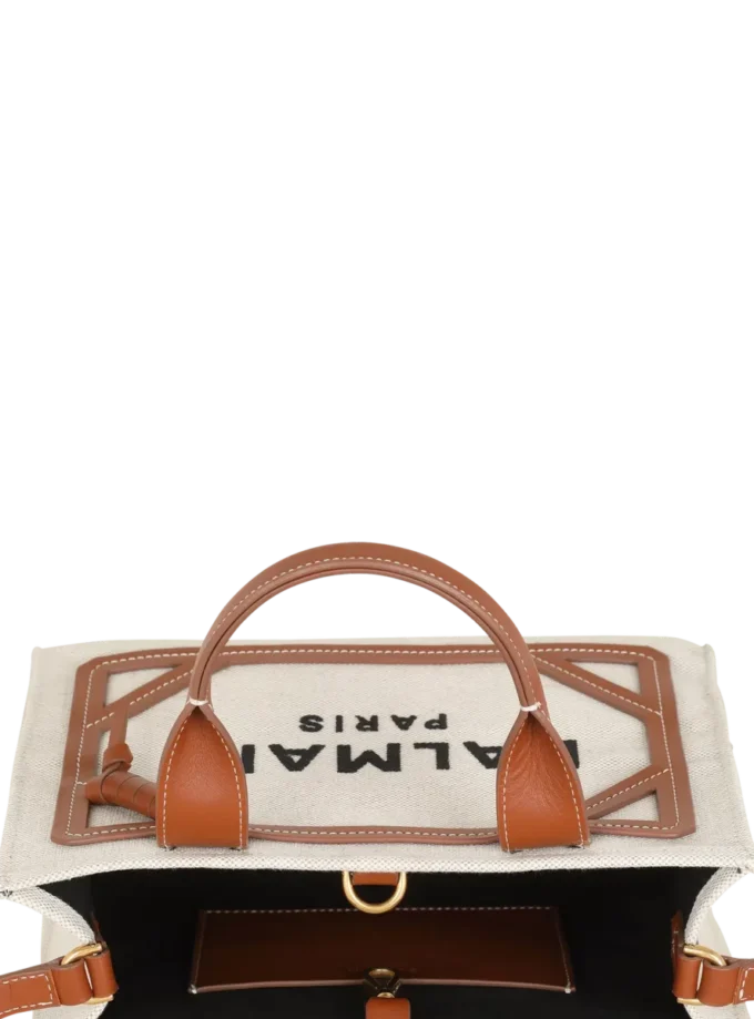 Borsa tote piccola B-Army in tela e pelle Borsa tote piccola B-Army in tela e pelle