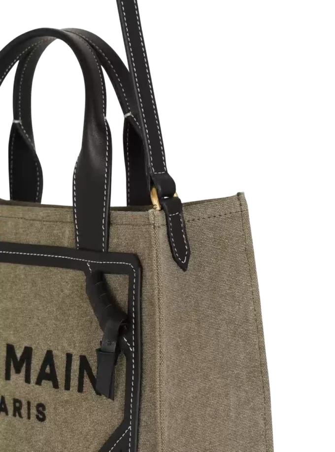 Borsa tote piccola B-Army in tela e pelle Borsa tote piccola B-Army in tela e pelle